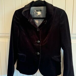Vintage j crew black velvet blazer